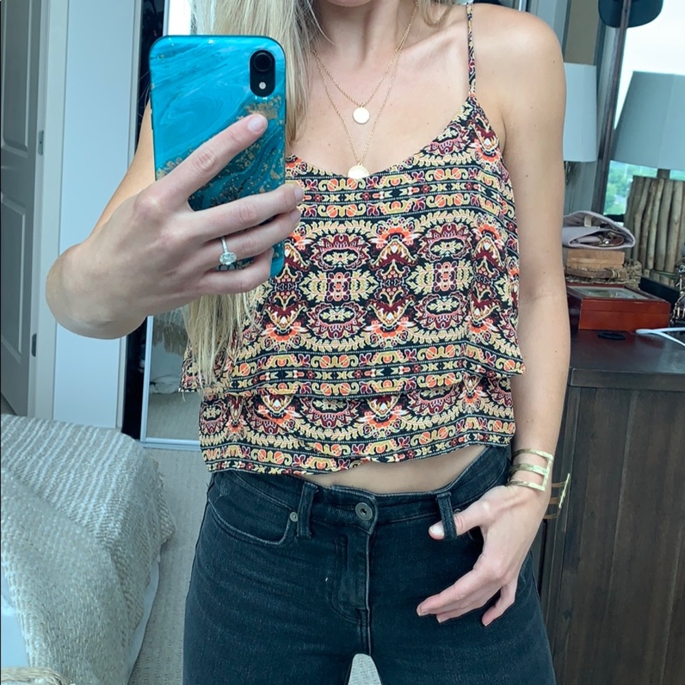 LA Hearts layered crop tank, Size M